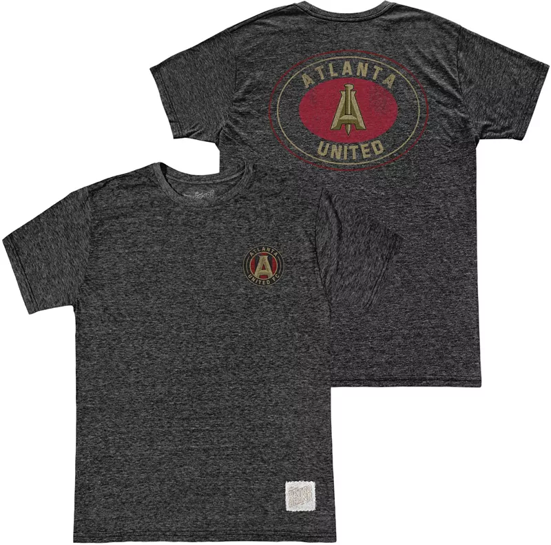 

Молодежная футболка в стиле ретро Atlanta United 2-Hit серая Retro Brand