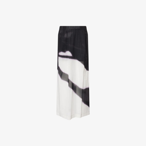 

Юбка Issey Miyake с разрезом на спине, белый / черный
