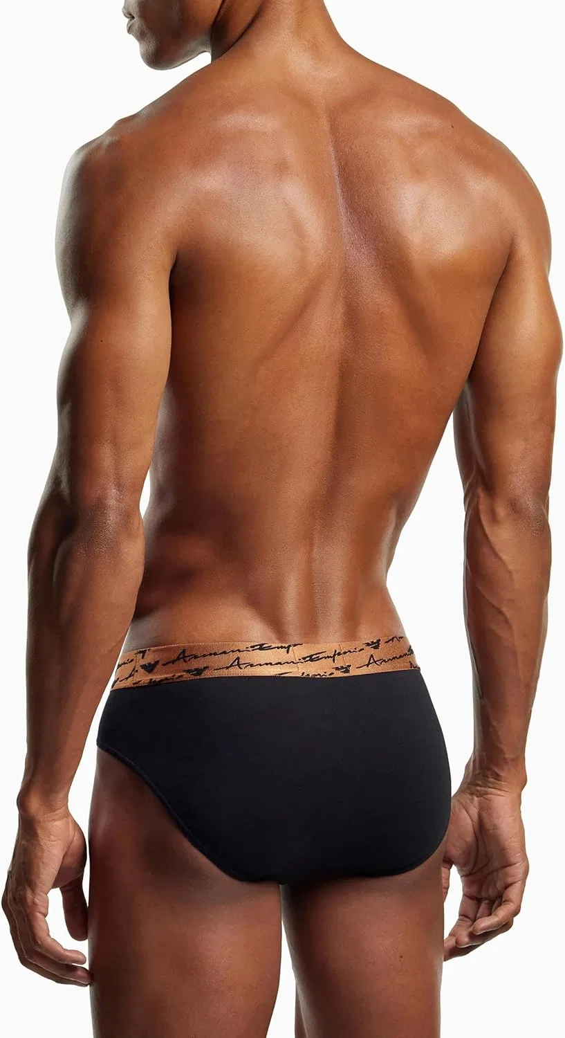 Брифы Holiday Script 2 Pack Emporio Armani, черный — фото 4