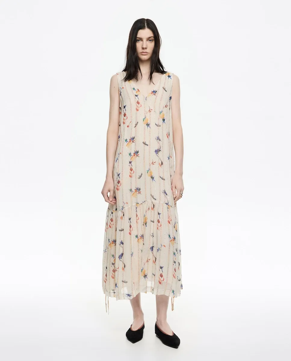 

Платье А-силуэта с цветочным узором Bimba y Lola, белый