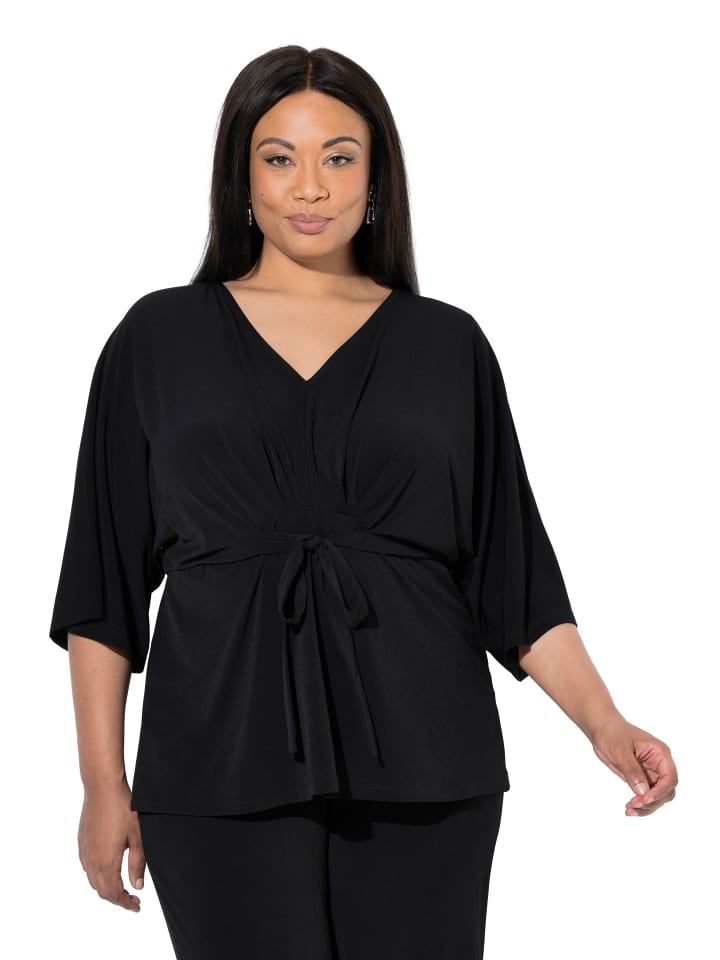 

Ulla Popken Черный вязаный топ