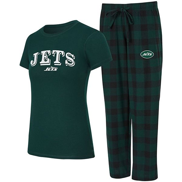 

Женский комплект пижамы flannel pj set concepts sport green/black new york jets avondale Unbranded
