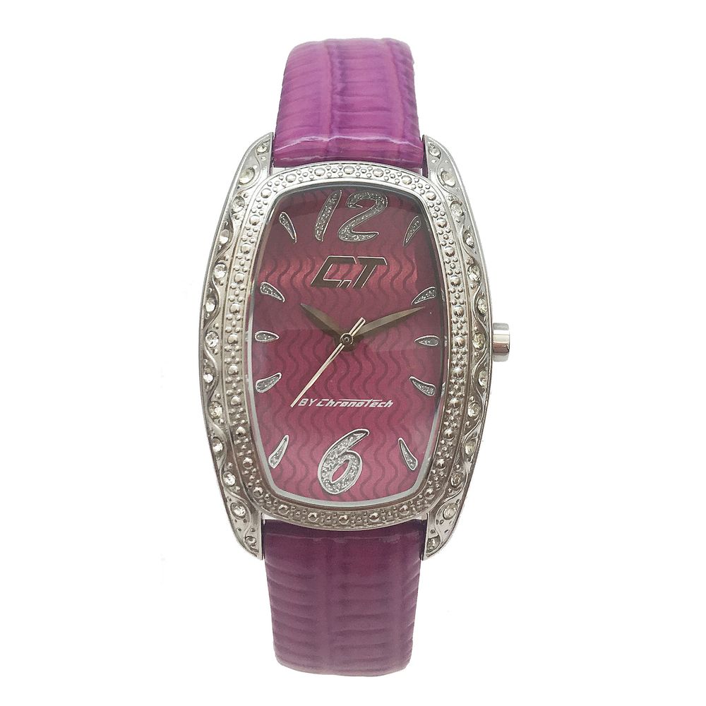 

Часы из фиолетовой кожи Chronotech, Purple
