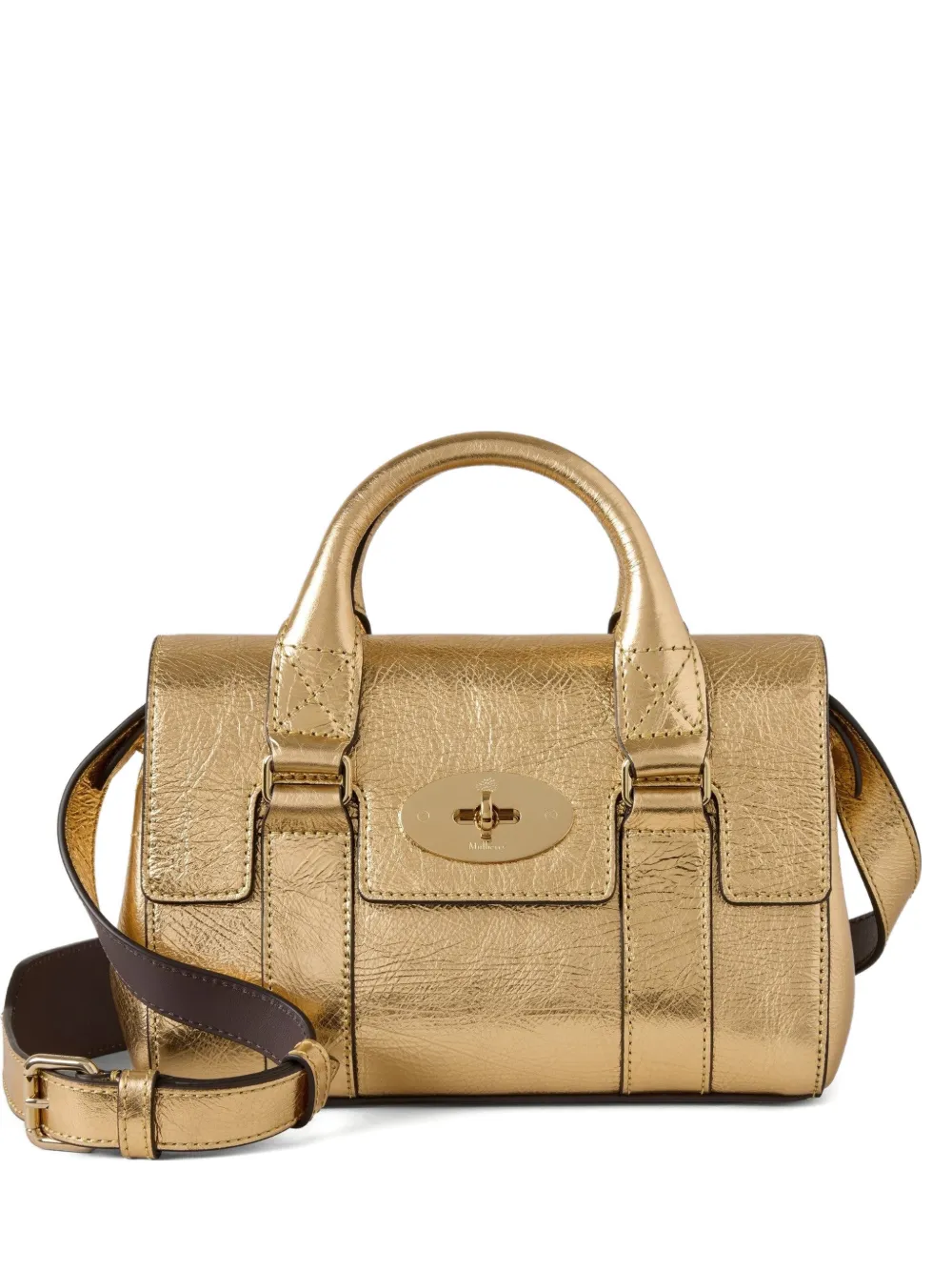 

Мини-сумка-тоут Bayswater Mulberry, золотой