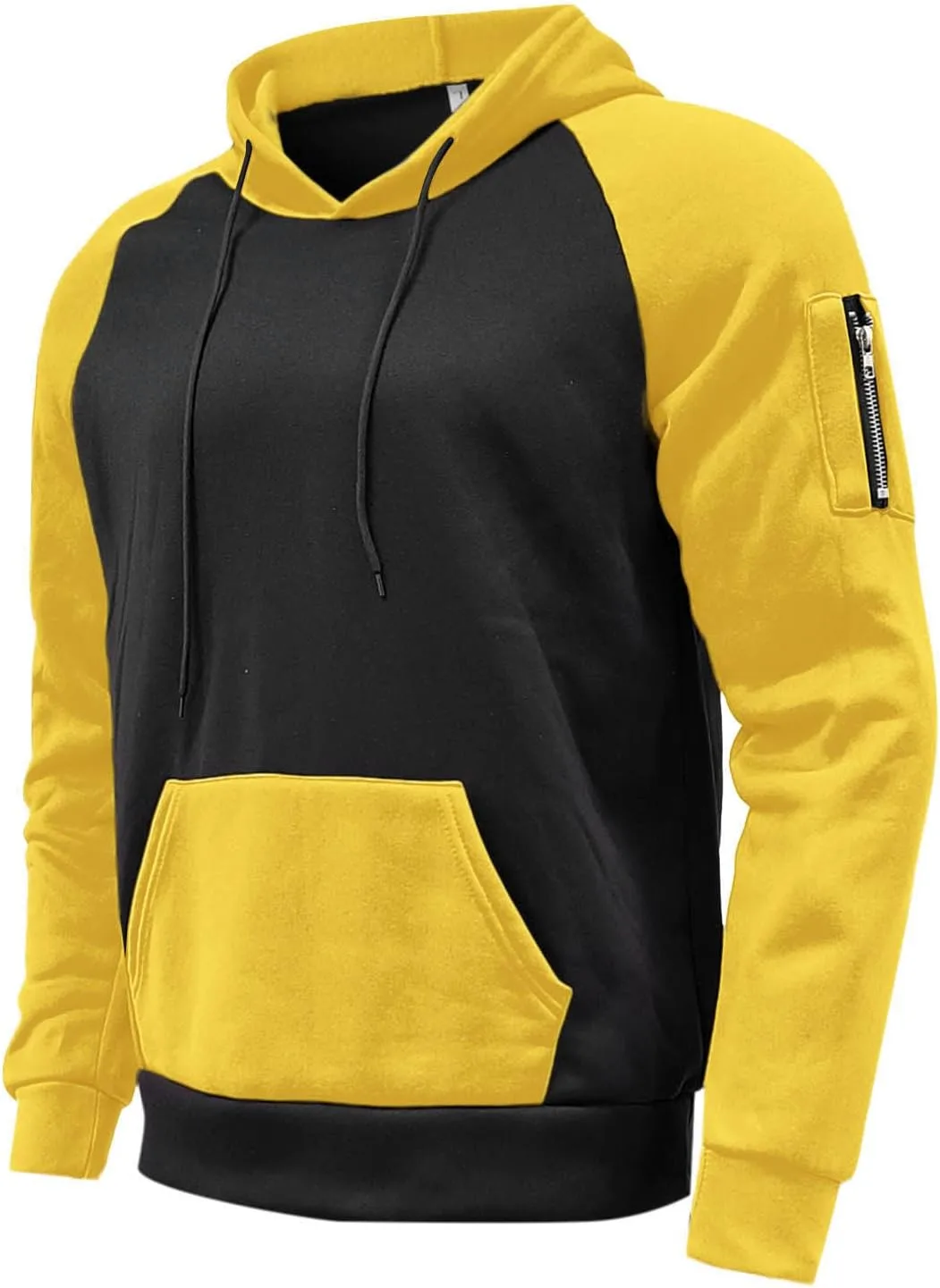 

Толстовка с капюшоном Color Block, мужская, флисовая, с карманами на молнии AQAYL