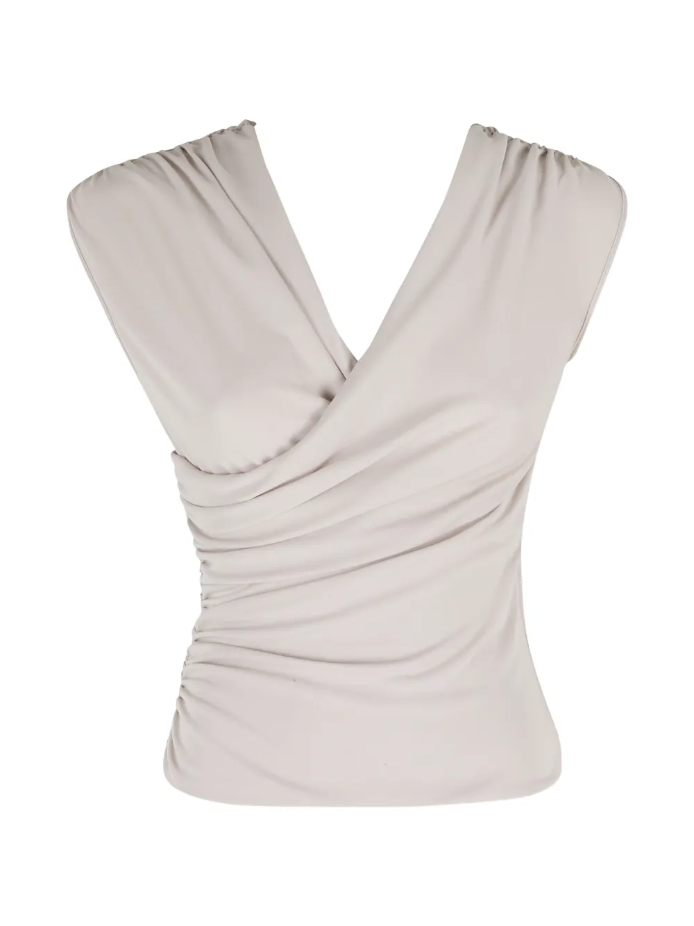 

Блузка с драпировкой и V-образным вырезом The Andamane, бежевый