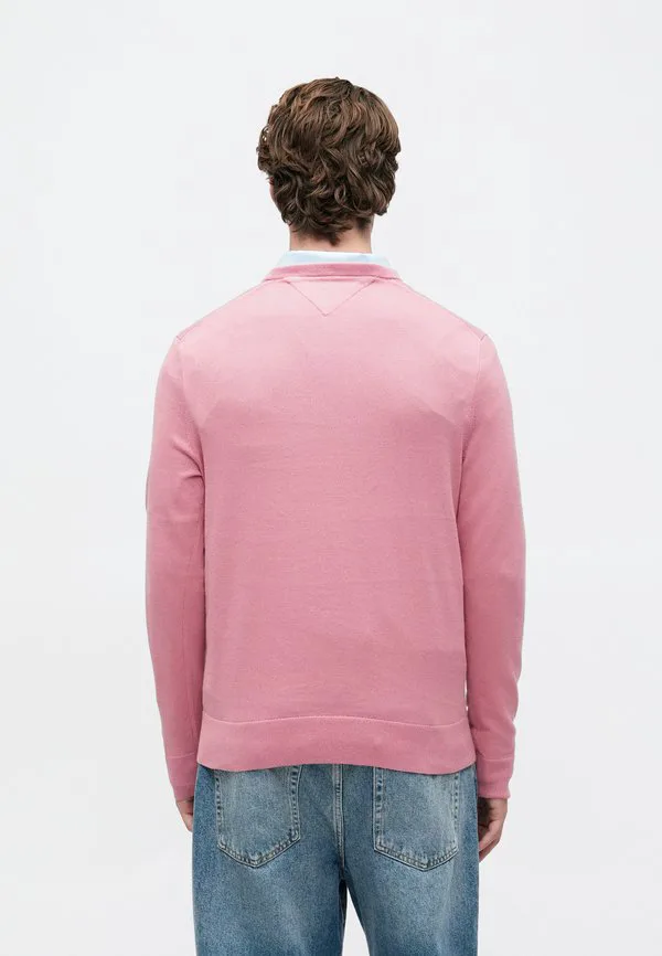 Свитер с круглым вырезом и вышивкой флага Tommy Hilfiger, Camellia Blush — фото 3