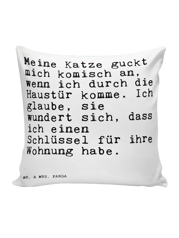 

Подушка Mr & Mrs Panda 40x40 Meine Katze guckt mich, белый
