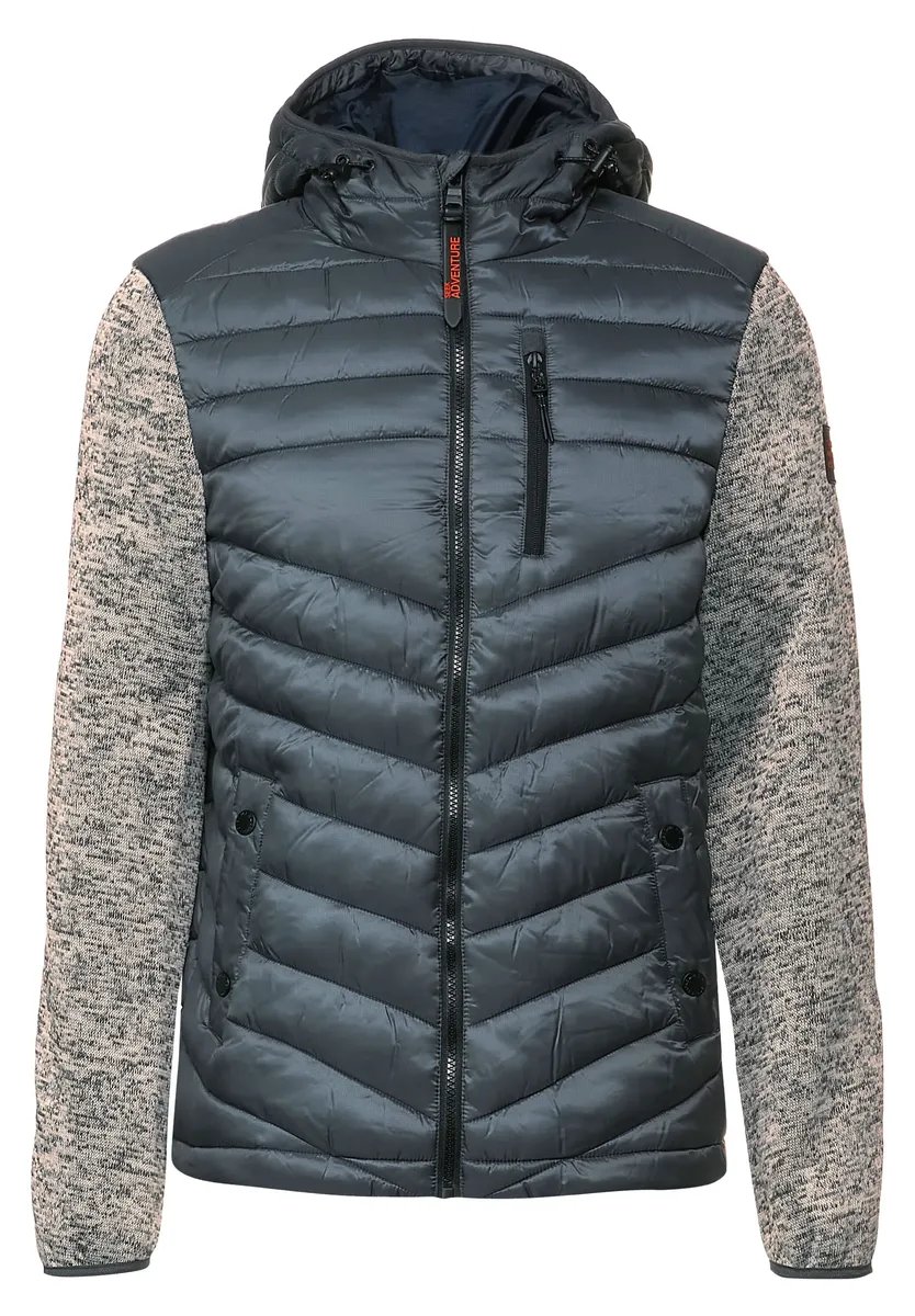 

STREET ONE МУЖСКАЯ стеганая куртка, с капюшоном, с капюшоном Street One Men, серый