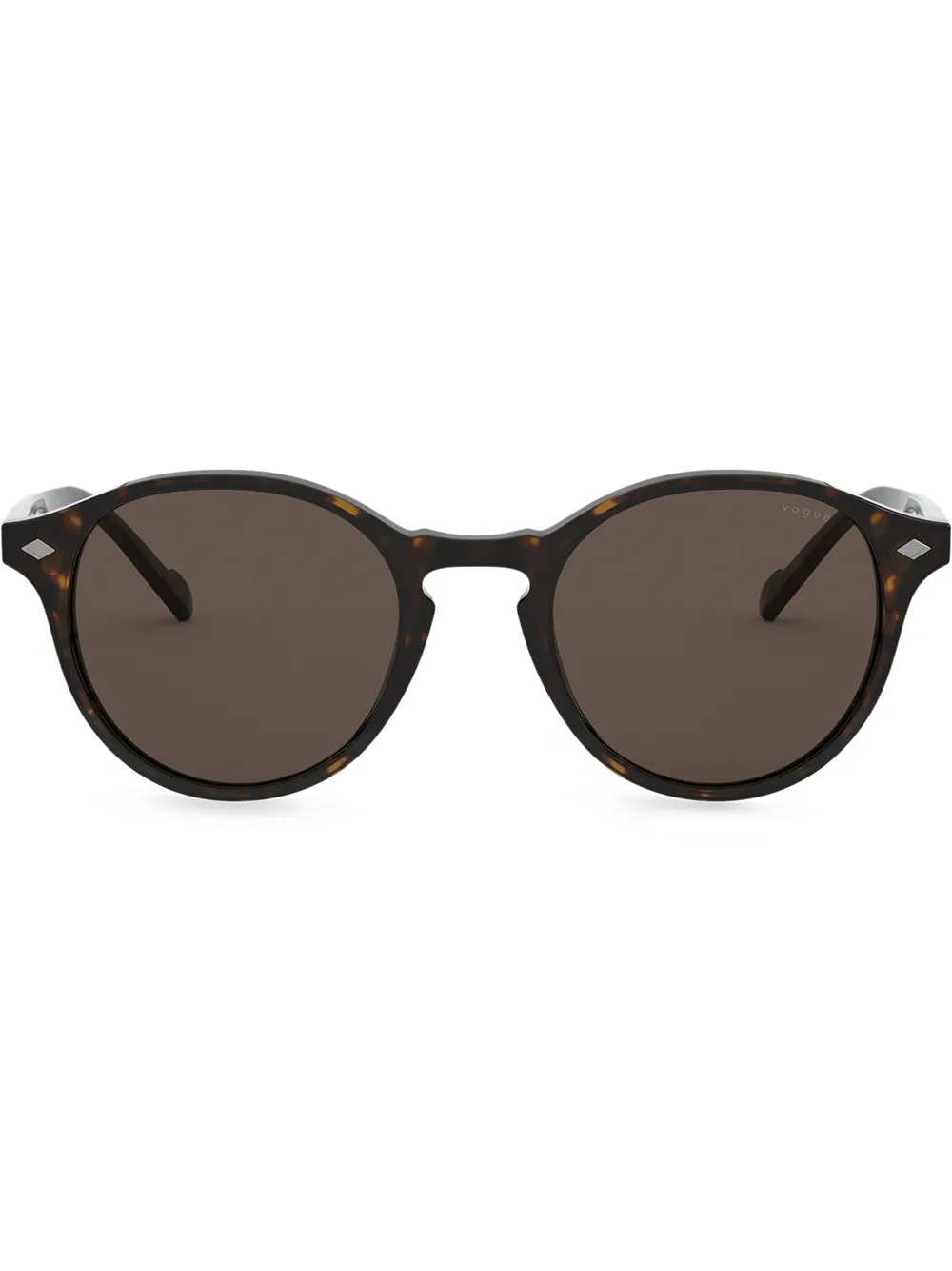 

Солнцезащитные очки в овальной оправе черепаховой расцветки Vogue Eyewear, коричневый