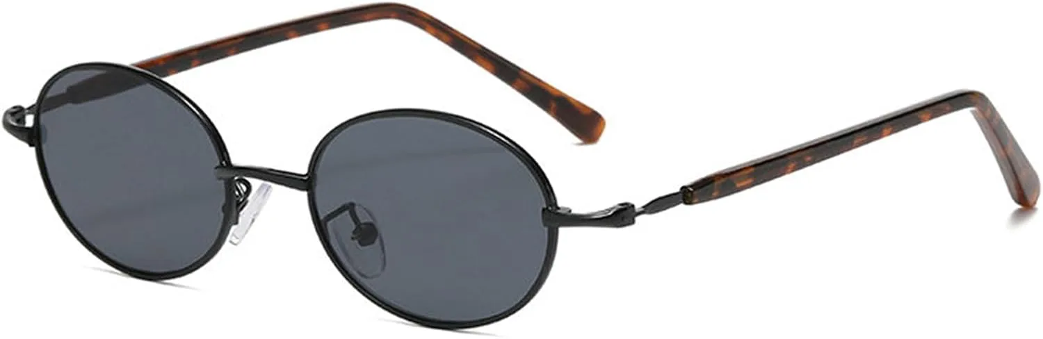 

Солнцезащитные очки Willochra овальной формы для женщин, стильные, с металлической оправой, маленькие круглые, модные, с защитой от УФ-излучения UV400, C1