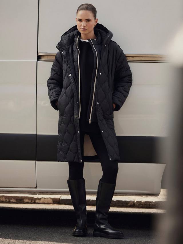

Двухслойный стеганый пальто Mint Velvet, Black