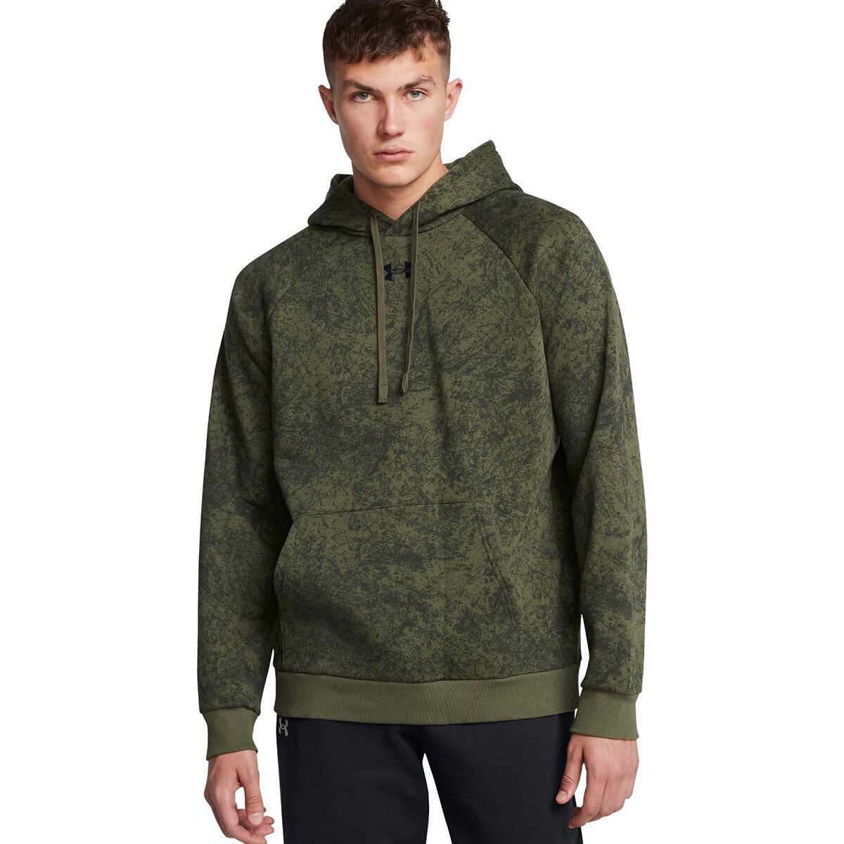 

Камуфлированная худи из флиса Rival Under Armour, зеленый