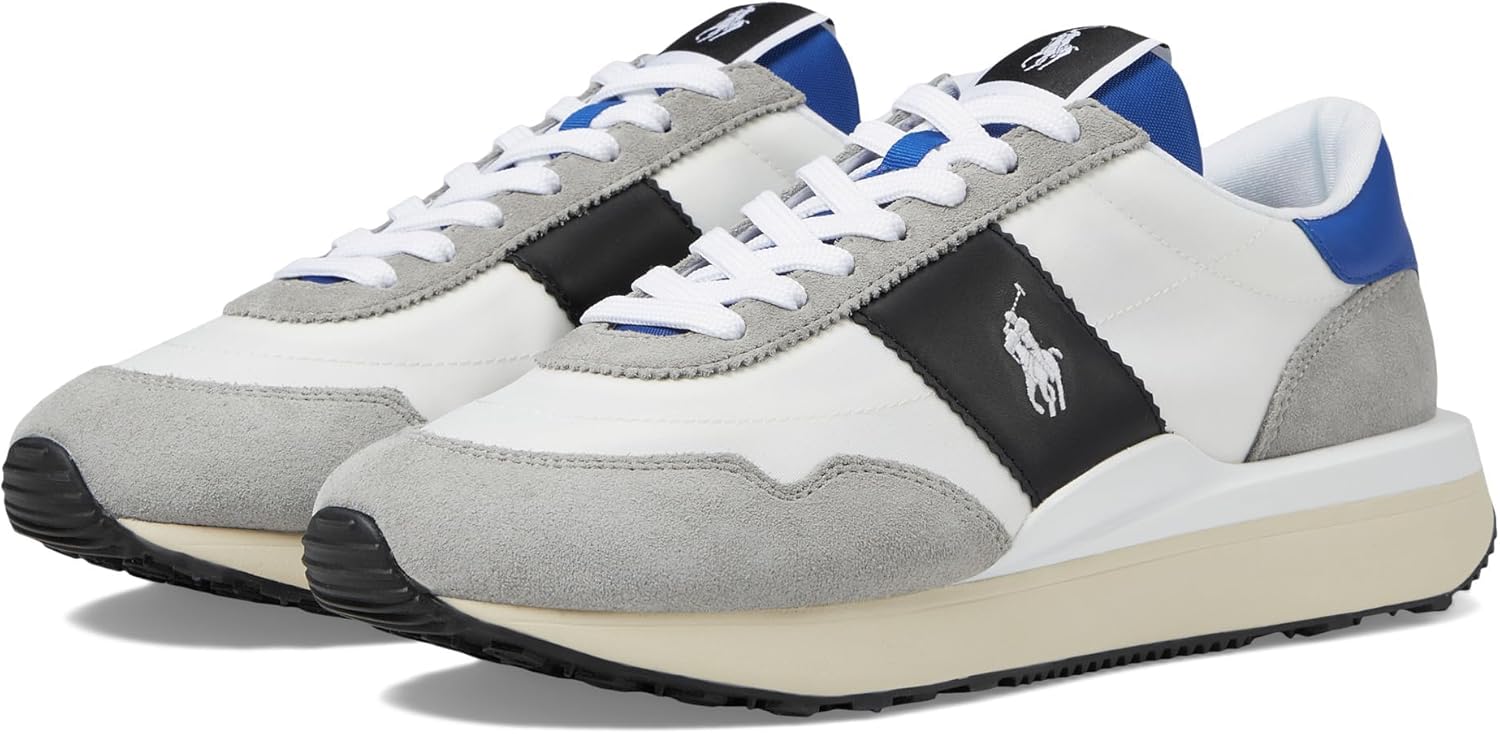 

POLO RALPH LAUREN Мужские кроссовки Keaton, Soft Grey/Black/Royal