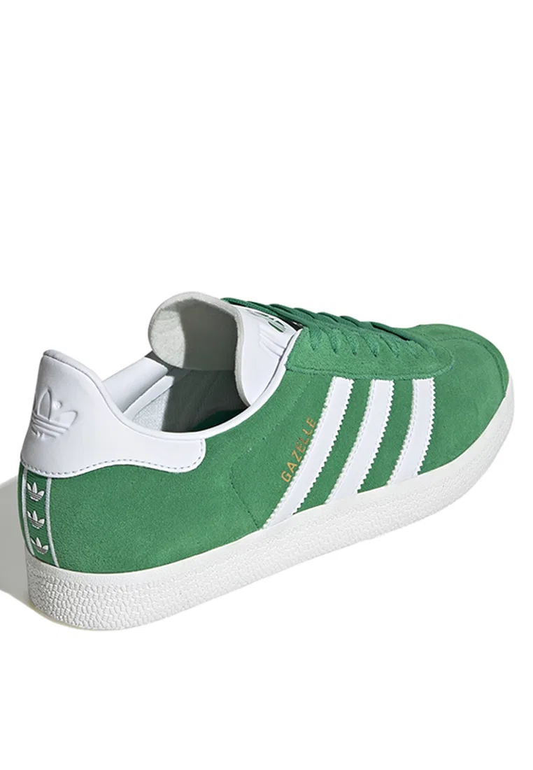 Кроссовки, детские, Gazelle Adidas, белый/зеленый — фото 3
