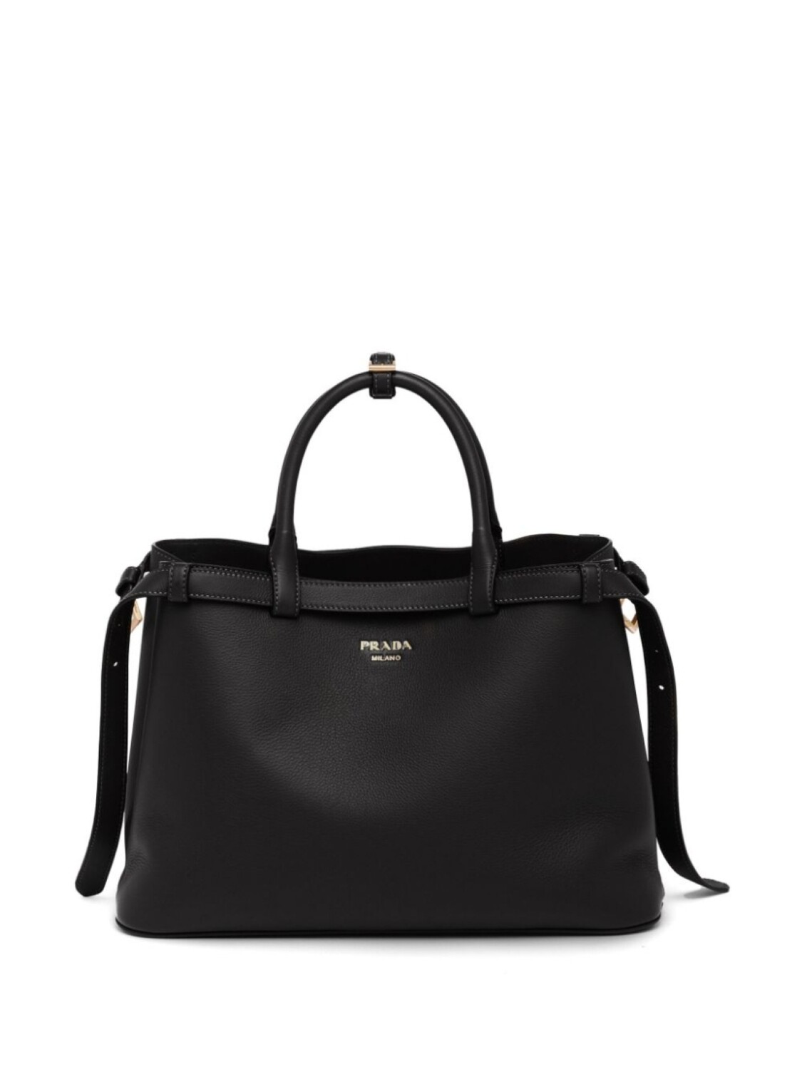 

Сумка-тоут Prada с логотипом, черный