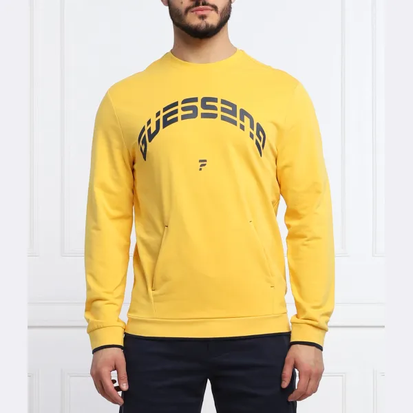 

Толстовка классического кроя в стиле айвини Guess, желтый