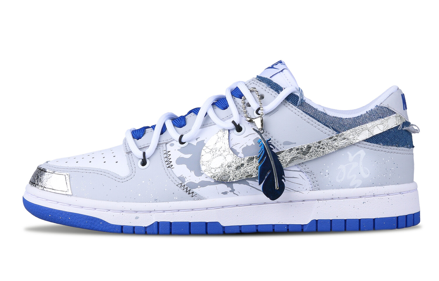 

Кроссовки Nike Dunk Skateboarding Shoes Women's Low-top Silver, серый