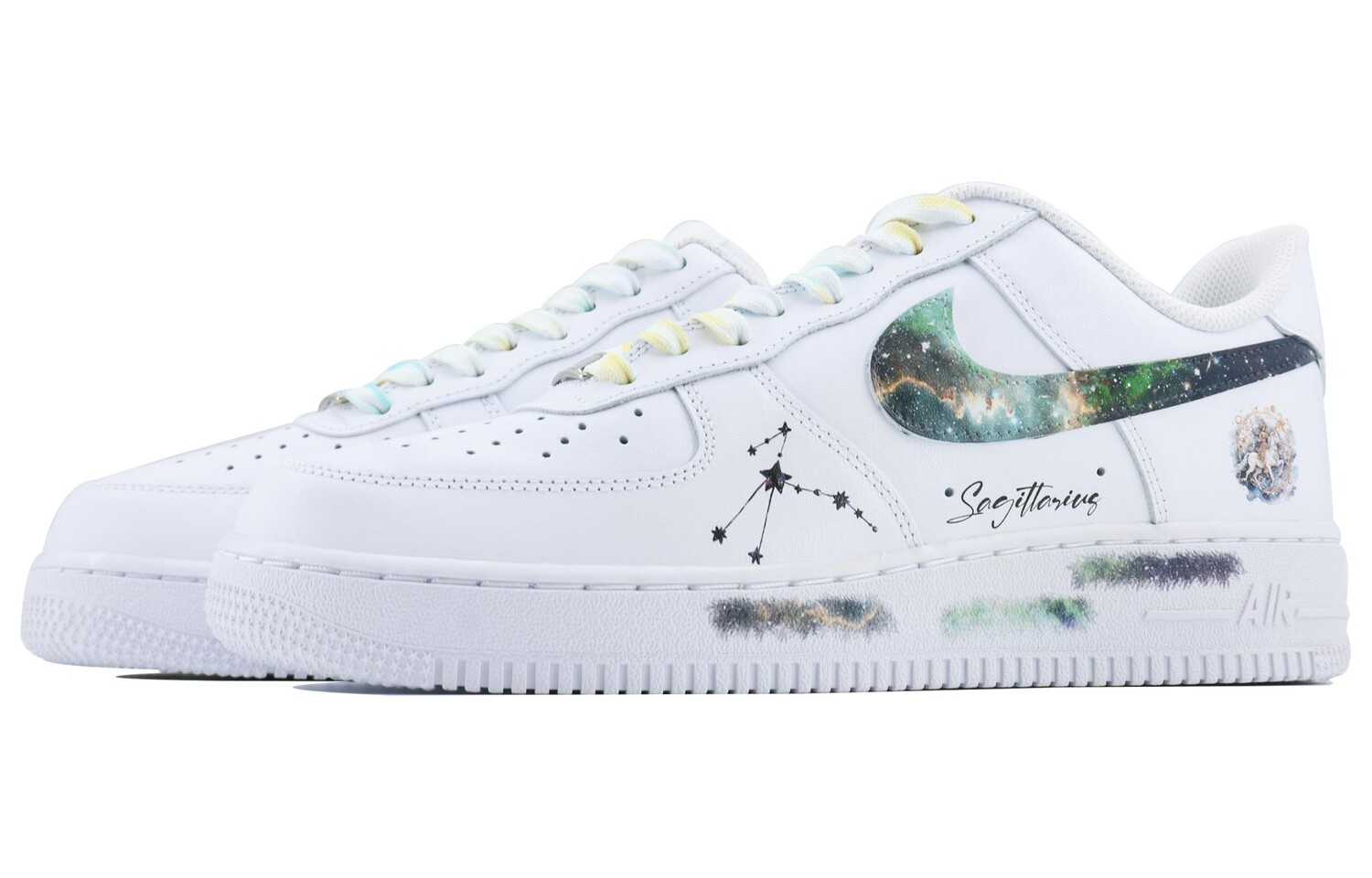 Кроссовки Nike Air Force 1 Skateboarding Shoes Men Low-top Brown/Green, белый — фото 3