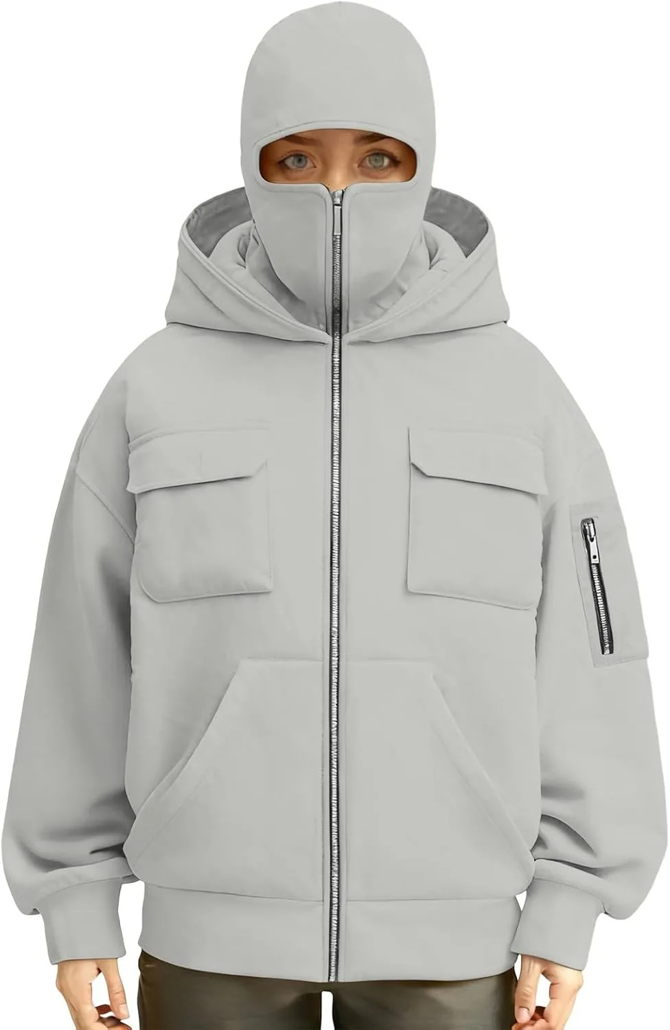 

Толстовка с капюшоном Zip Up для мужчин с маской