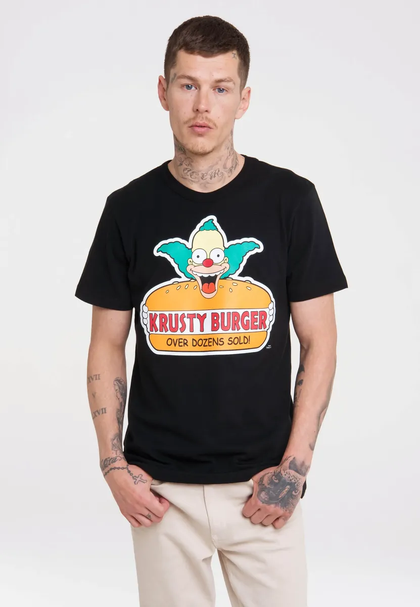 

Logoshirt ФУТБОЛКА "Симпсоны - Красти Бургер", с лицензионным оригинальным дизайном, черный