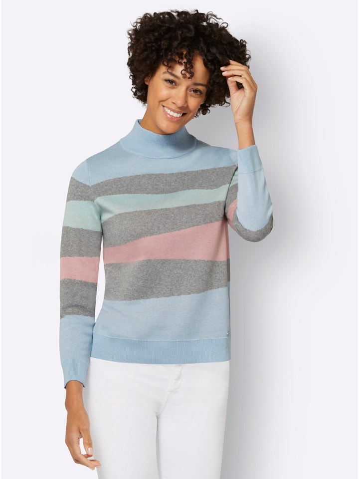 

Свитер с длинными рукавами в серо-синем узоре WITT WEIDEN