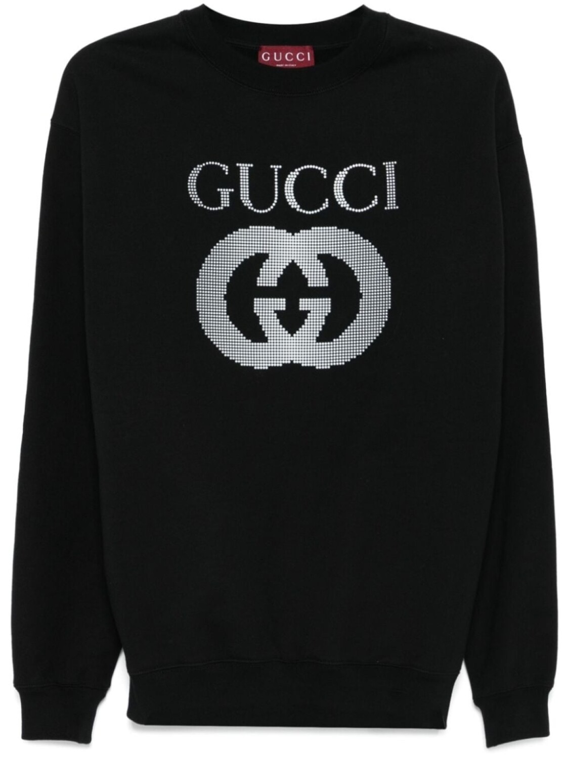 

Gucci толстовка с аппликацией в виде переплетенных букв G, черный