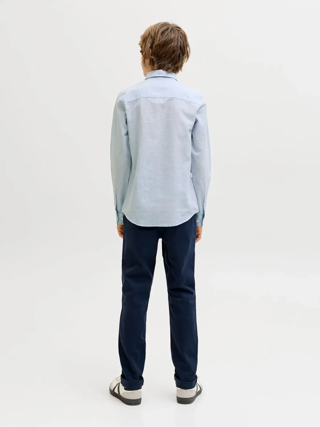 Рубашка классическая JACK & JONES Junior, голубой — фото 4