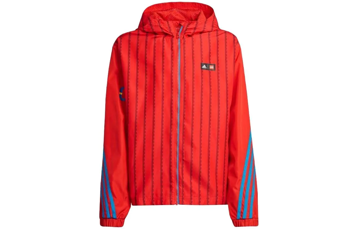 Детский топ с капюшоном для подростков Adidas, Red/Bright Blue