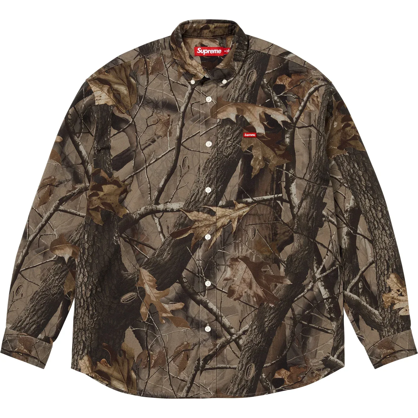 SS26 WEEK1 Small Box рубашка Unisex Supreme, Realtree Hardwoods Camo