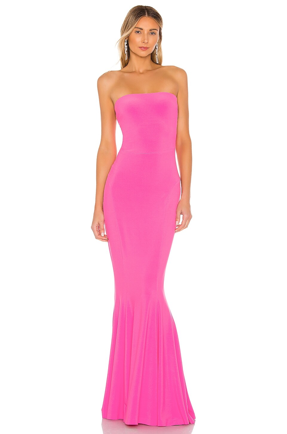 

Платье Norma Kamali X REVOLVE Strapless Fishtail Gown, цвет Orchid Pink