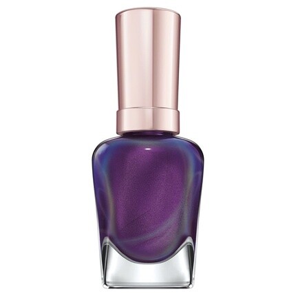 Лак для ногтей Color Therapy 14,7 мл - оттенок 402 Plum Euphoria мерцающий фиолетовый Sally Hansen — фото 2