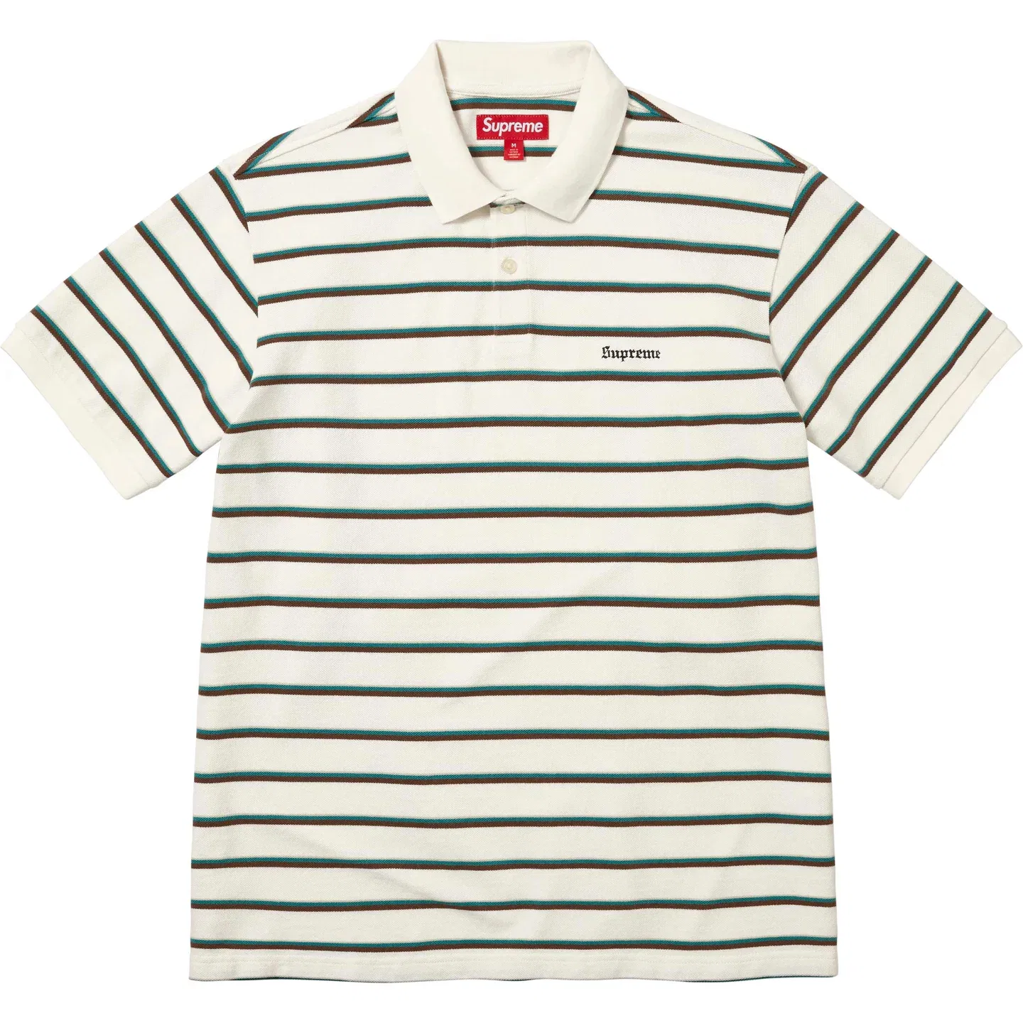 Футболка поло SS26 WEEK3 Washed Stripe Unisex Supreme, Black — фото 3