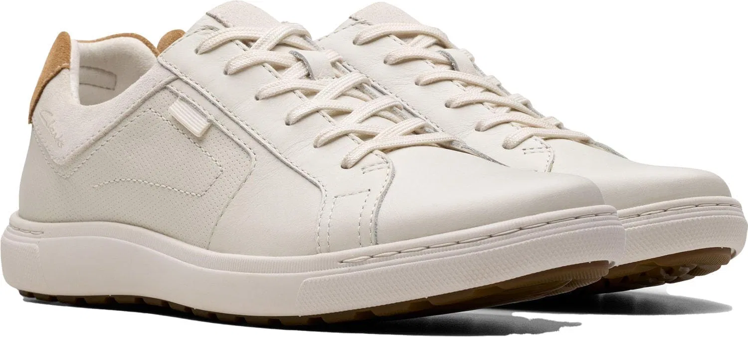 Мужские кроссовки Clarks Mapstone Lace, White Leather — фото 4