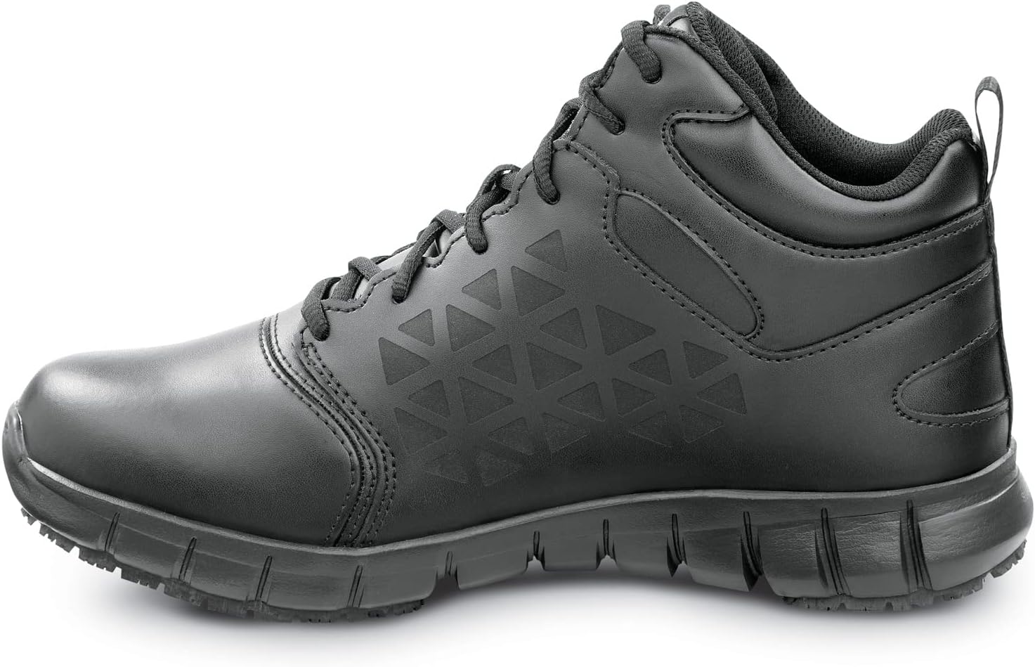 Рабочие кроссовки Reebok Work Sublite Cushion, мужские, черные, средней спортивной формы, с противоскользящим покрытием MaxTrax и мягким носком — фото 4