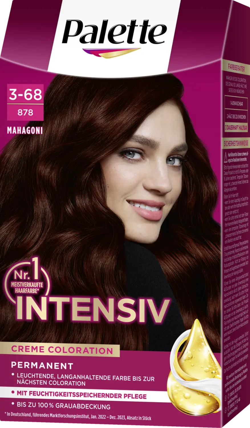 Краска для волос Poly Palette Intensiv Creme Coloration 3-68878 Mahagoni — фото 2