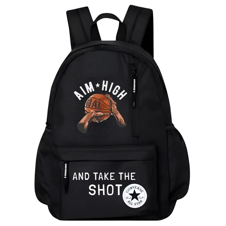 

Converse Полиэстеровый рюкзак среднего размера унисекс черный, Basketball