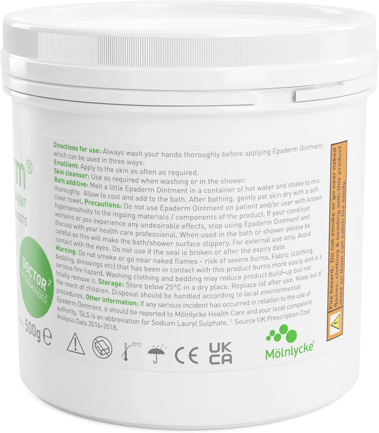 Смягчающее средство для сухой кожи «Epaderm Emollient» 500 г Epaderm — фото 3