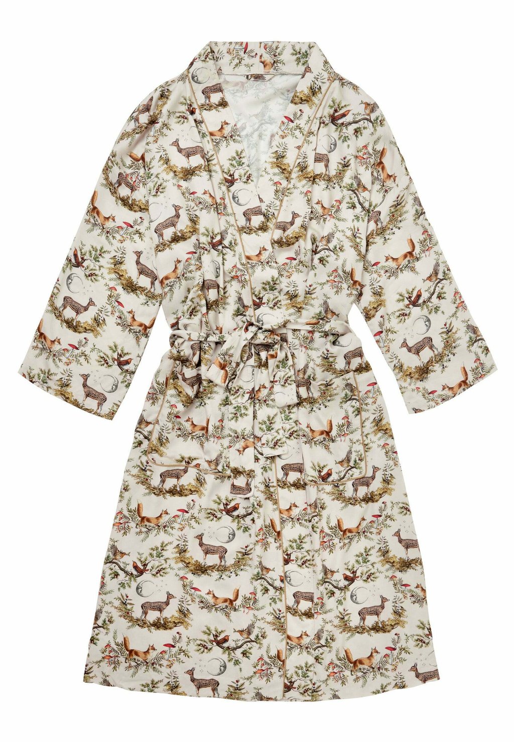 

Халат A NIGHT S TALE WOODLAND KIMONO CRYSTAL FABLE ENGLAND, серый