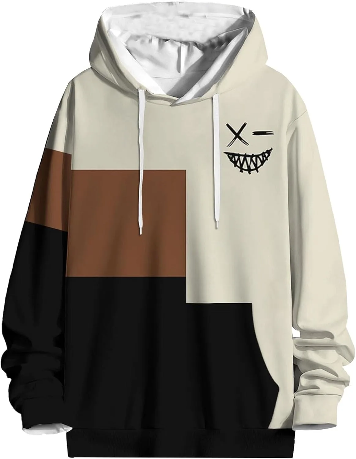 

Толстовка с капюшоном для мужчин, цветной блок, длинный рукав, легкая