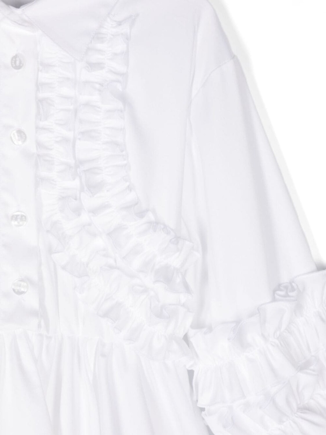 

MSGM Kids поплиновое платье-рубашка, белый