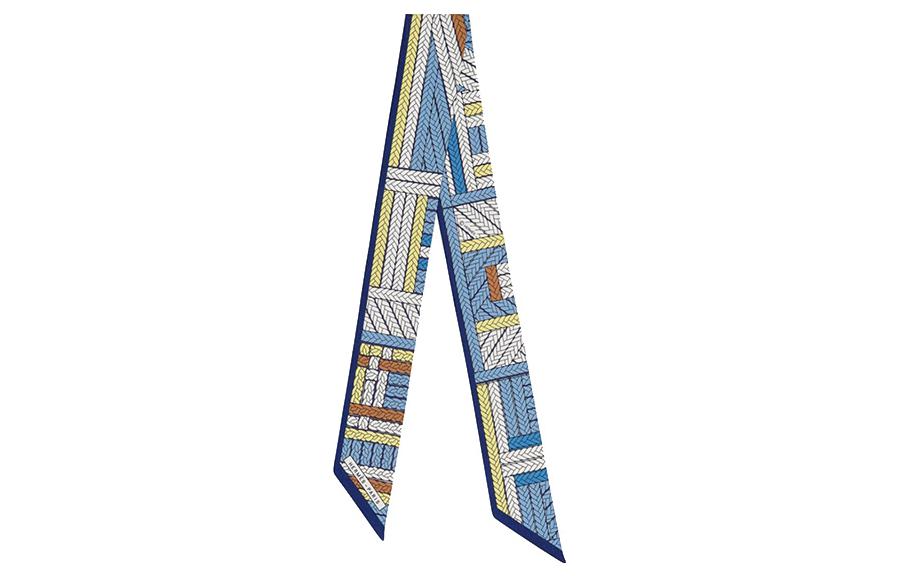 

HERMES Шёлковый шарфик Twilly женский разноцветный, Multicolor