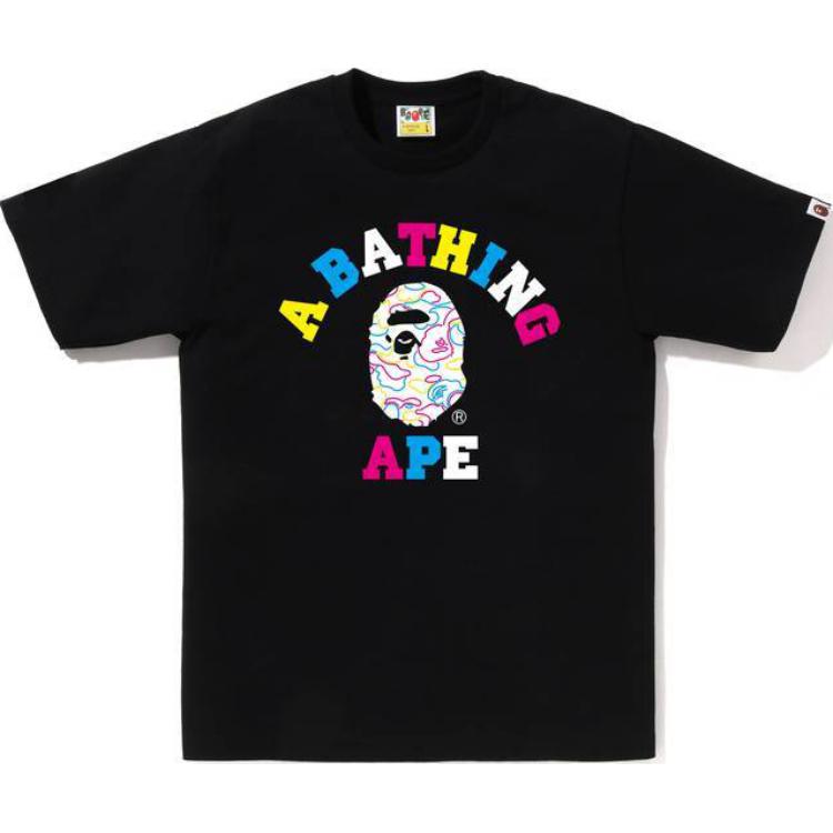 

Футболка Bape Neon Camo College A BATHING APE, черный