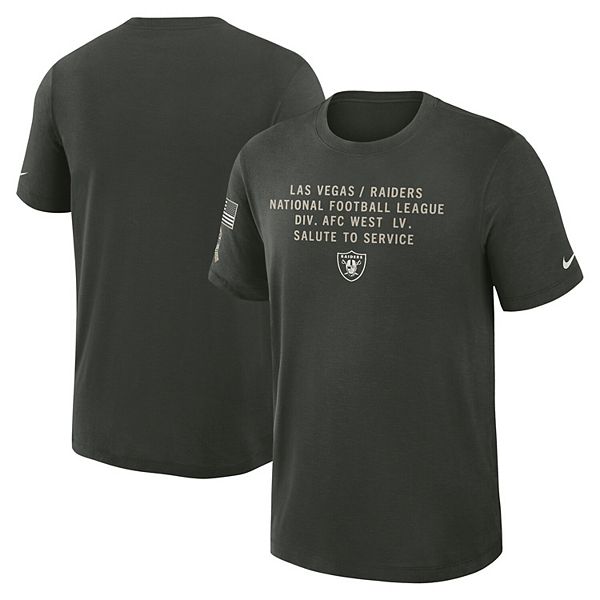 Мужская футболка las vegas raiders 2025 salute to service sideline slub dri-fit темно-зеленого цвета Nike — фото 2