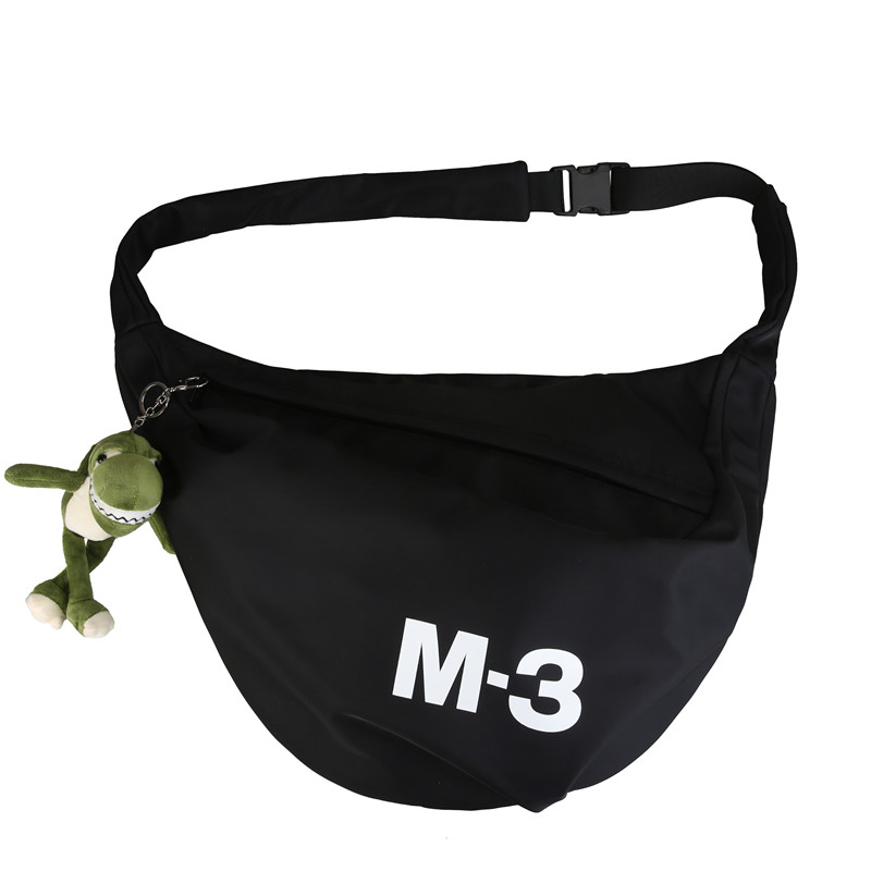 

DCLOUD Нейлоновая наплечная сумка унисекс черная, Black, Small