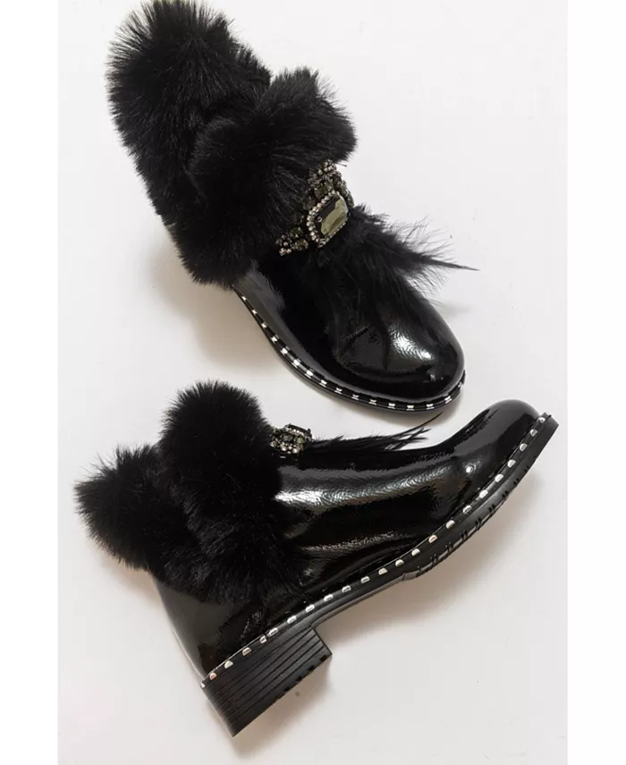 Полина меховые сапоги (женские) Prologue Shoes, черный — фото 3