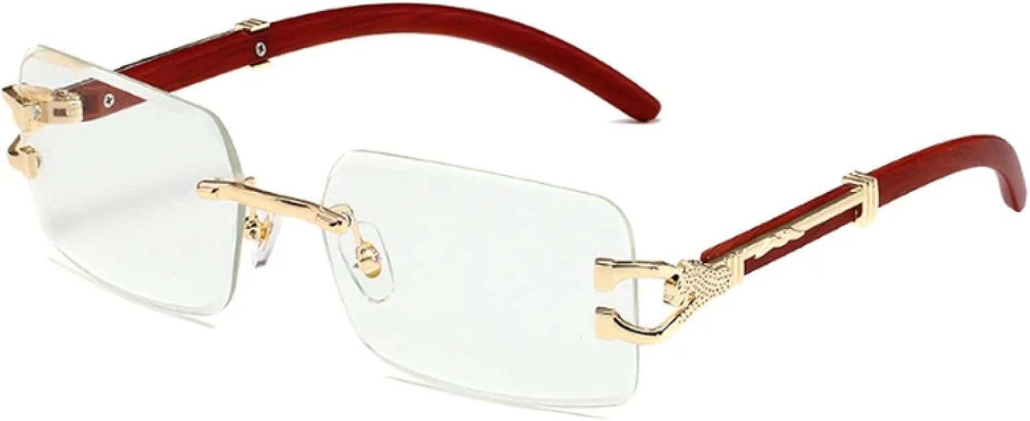 

Солнцезащитные очки с защитой UV400 | Металлическая оправа с леопардовым принтом и градиентным переходом цвета | Для женщин и мужчин, для занятий спортом на открытом воздухе и вождения DSVIGF, Clear