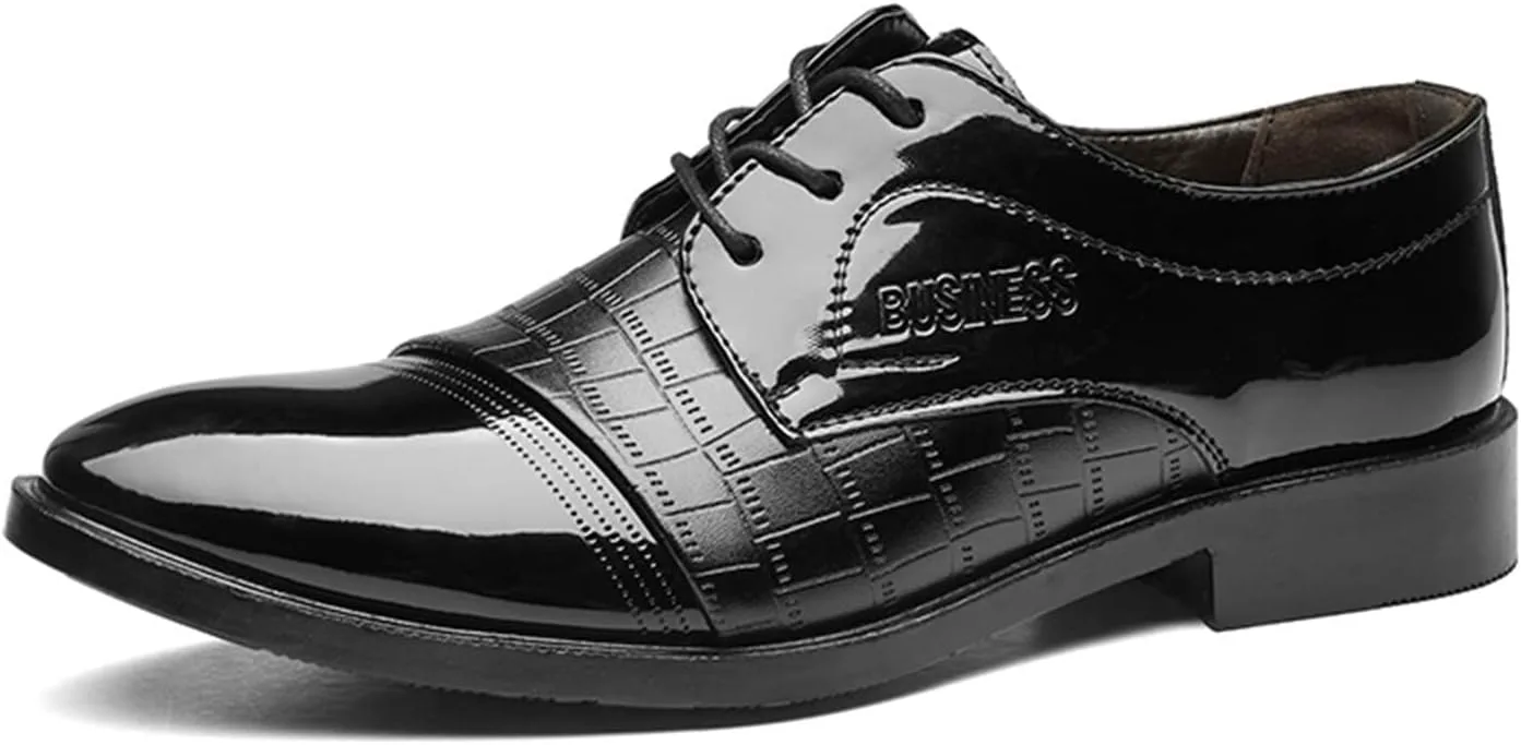 

Мужские кожаные туфли HINDOLA, мужские оксфорды, деловые туфли с крыльями, формальные оксфорды, ретро-дерби для мужчин, черный