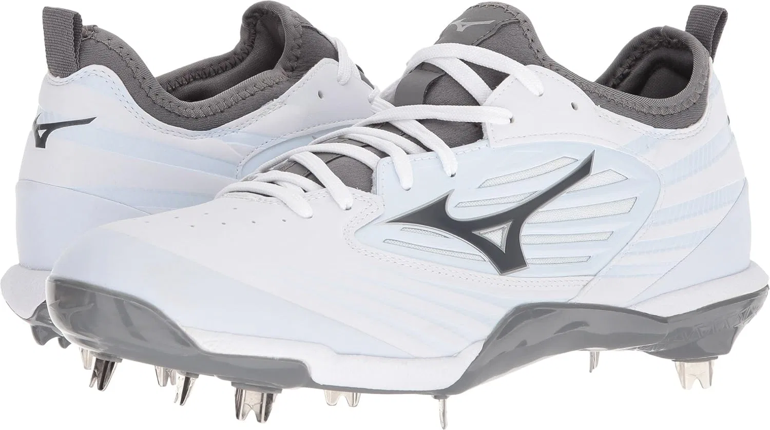 Мужские бейсбольные кроссовки Mizuno Epiq с металлическими нашивками, белый — фото 2
