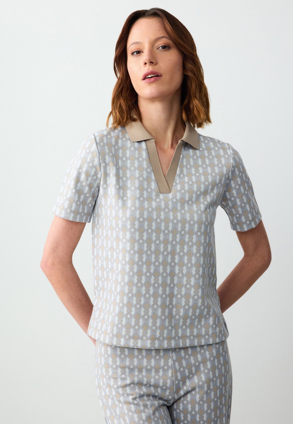 

Рубашка поло PATTERNED SHORT SLEEVE Jimmy Key, бежевый